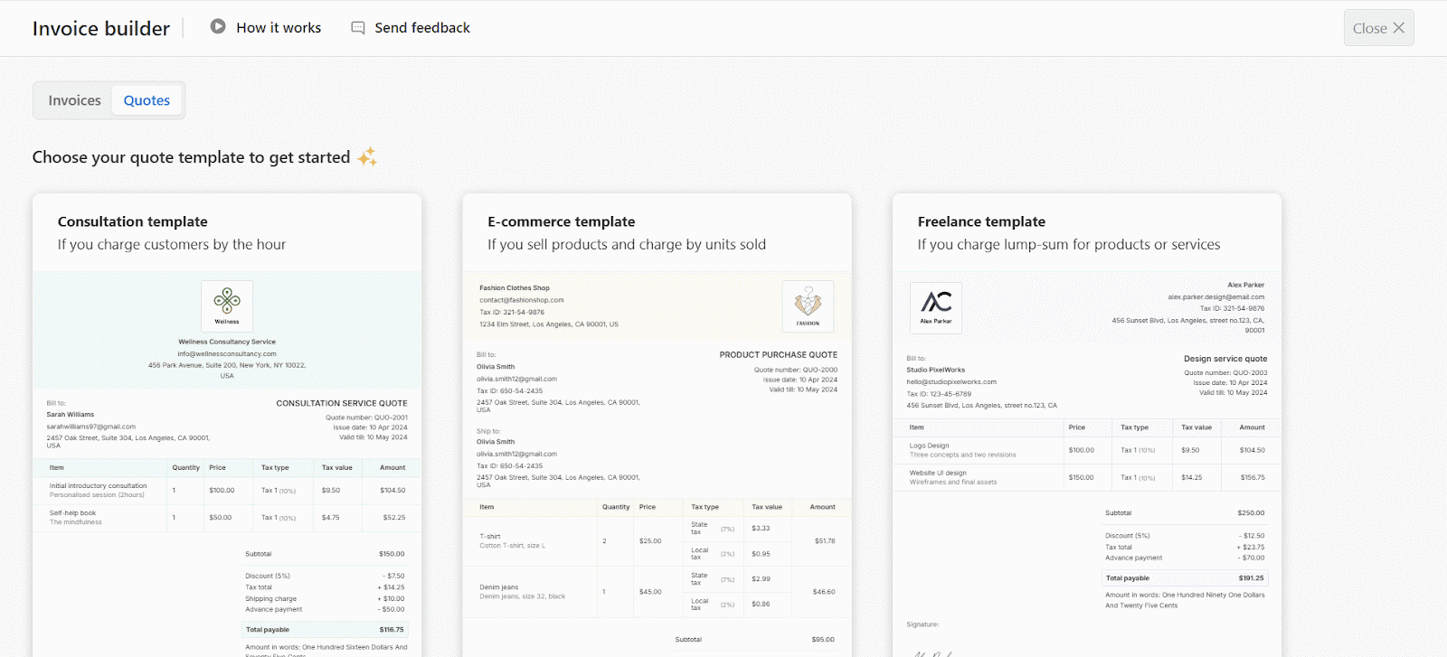 Creating Invoices and Quotes with Invoice Builder – Neo Business